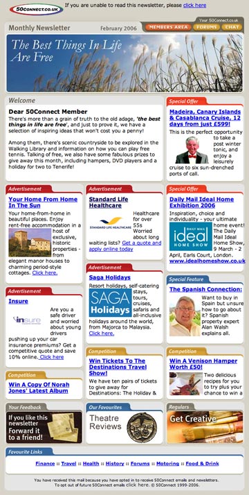 50connect monthly newsletter